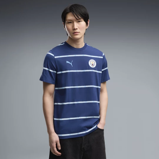 Obrázek produktu PUMA Manchester City ftblCulture Printed Tee Men, Clothing, Black / Flaxen modrá