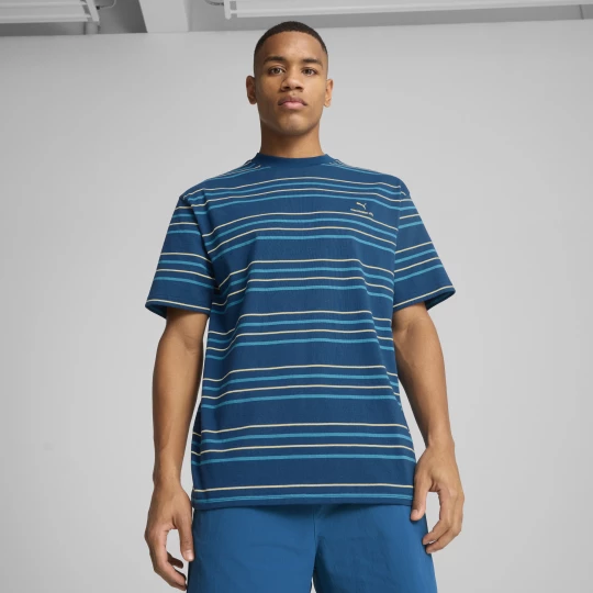 Obrázek produktu PUMA Manchester City MMQ Striped Tee Men, Clothing, Sailing Blue/Tropical Blue
