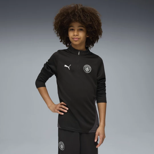 Obrázek produktu PUMA Manchester City Training Quarter-Zip Top Youth, Clothing, Black/Silver
