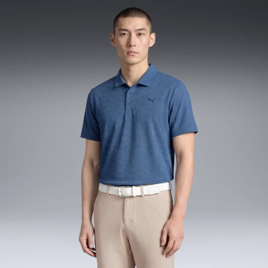 Obrázek produktu PUMA MATTR Deco Jacquard Golf Polo Men, Clothing, Dark Indigo