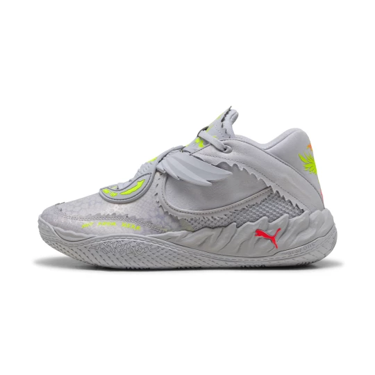 Obrázek produktu PUMA MB.05 Metallic Basketball Shoes Unisex, Shoes, Vibrant Silver/Yellow Alert/Glowing Red