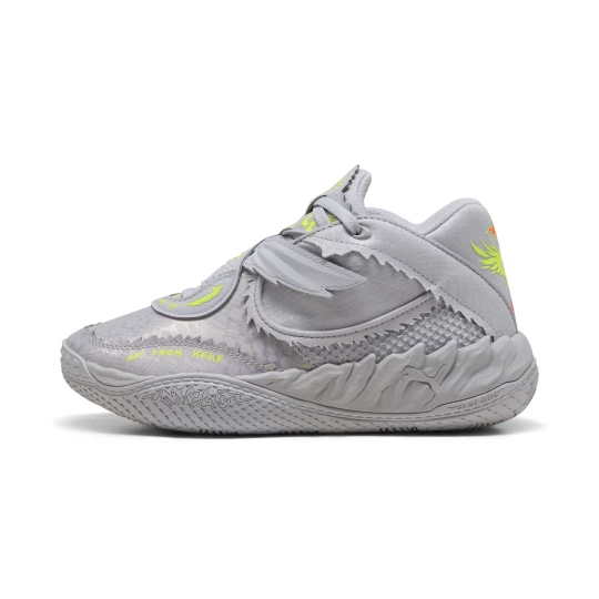 Obrázek produktu PUMA MB.05 Metallic Basketball Shoes Youth, Shoes, Vibrant Silver/Yellow Alert/Glowing Red