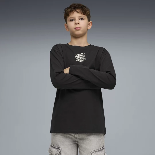 Obrázek produktu PUMA MID 90s Relaxed Long Sleeve Tee Youth, Clothing, Black