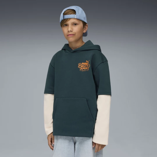 Obrázek produktu PUMA MID90s Layered Hoodie Youth, Kids, Green Terrain
