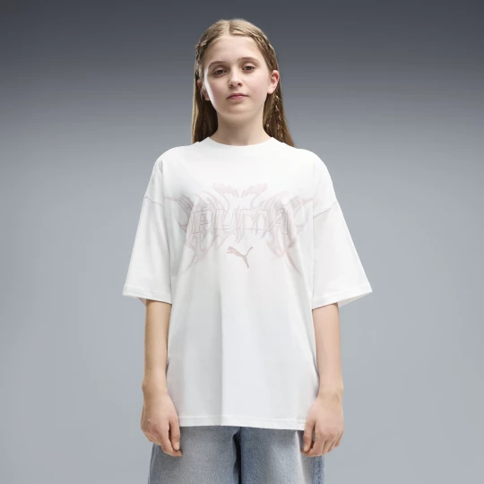 Obrázek produktu PUMA Midnight Shadow Oversized Graphic Tee Youth, Clothing, White