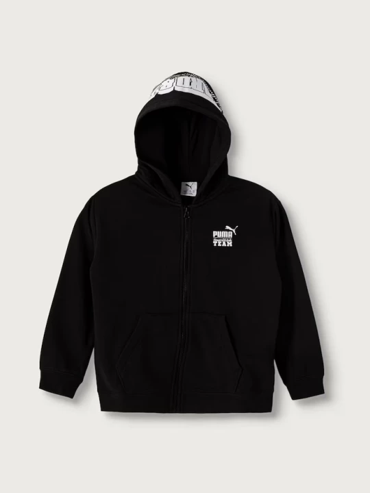 Obrázek produktu Puma mikina s kapucí dětská s bavlnou Mid90s Relaxed Full-Zip Hoodie TR B černá
