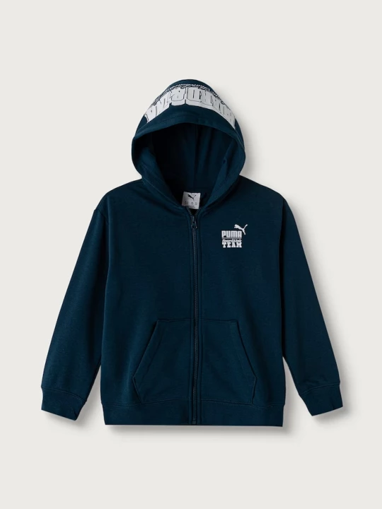 Obrázek produktu Puma mikina s kapucí dětská s bavlnou Mid90s Relaxed Full-Zip Hoodie TR B modrá