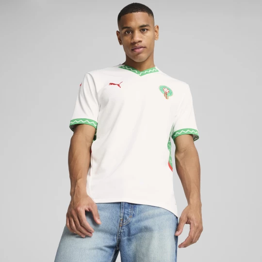 Obrázek produktu PUMA Morocco 2025 Away Jersey Men, Clothing, White/Fast Green/Red