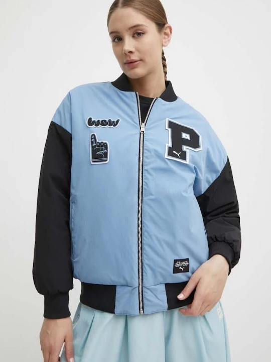 Obrázek produktu Puma Oboustranná dětská bomber bunda Puma PUMA X SOPHIA CHANG modrá