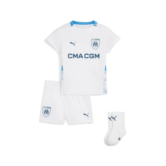 Obrázek produktu PUMA Olympique de Marseille 24/25 Home Babykit Toddler, Clothing, White/Azure