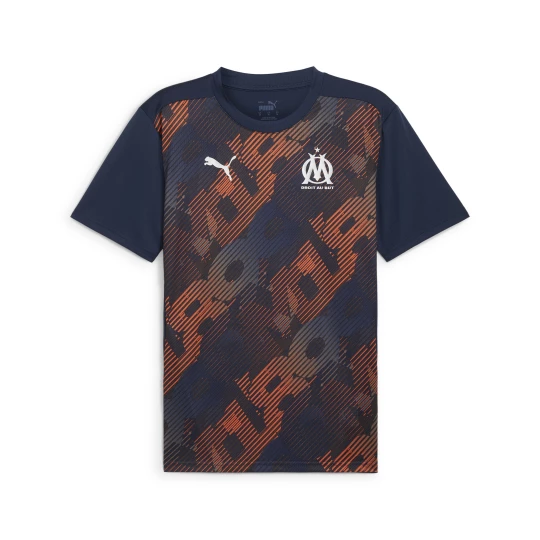 Obrázek produktu PUMA Olympique de Marseille Pre-match Short Sleeve Jersey Men, Clothing, Club Navy/Cayenne Pepper
