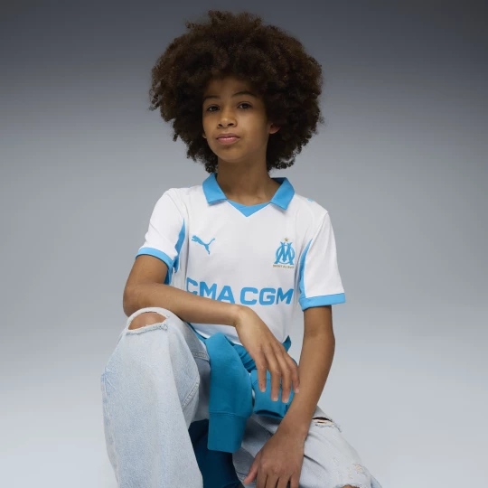 Obrázek produktu PUMA Olympique Marseille 25/26 Home Jersey Youth, Clothing, White/Azure