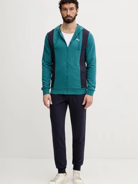 Obrázek produktu Puma pánský teplákový set bavlnou Hooded Sweat suit tyrkysová