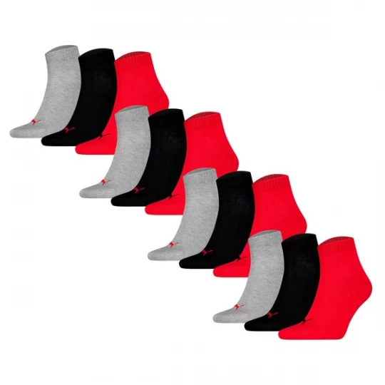 Obrázek produktu PUMA Ponožky šedý melír / červená / černá