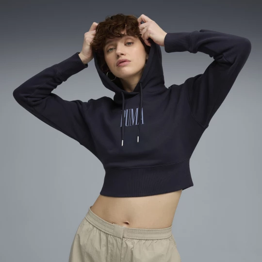 Obrázek produktu PUMA Premium Essentials Relaxed Graphic Hoodie Women, Clothing, New Navy