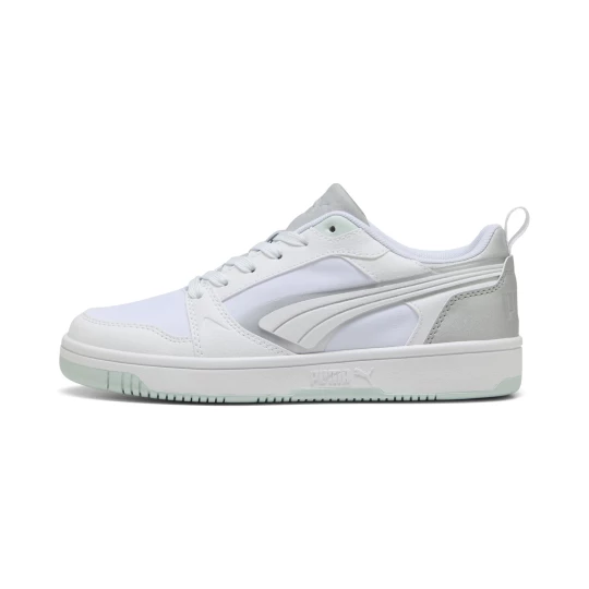 Obrázek produktu PUMA Rebound v6 Low Aqua Metallics Sneakers Unisex, Shoes, White/Gold/Alpine Snow modrá