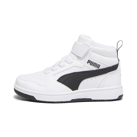 Obrázek produktu PUMA Rebound V6 Mid Sneakers Kids, Shoes, White / Black / Shadow Gray šedá