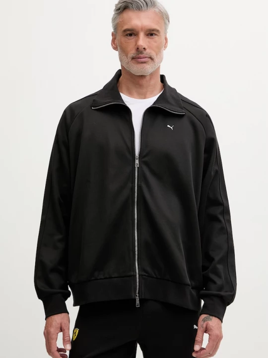 Obrázek produktu Puma rozepínací mikina pánská s bavlnou T7 Track Jacket černá