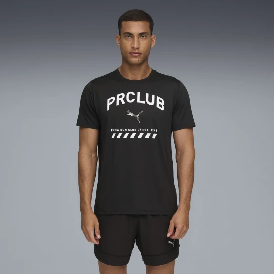 Obrázek produktu PUMA RUN CLUB Graphic Mesh Tee Men, Clothing, Black