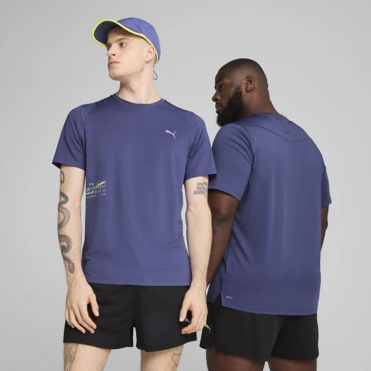 Obrázek produktu PUMA RUN Mesh Graphic Tee Men, Clothing, Blue Crystal