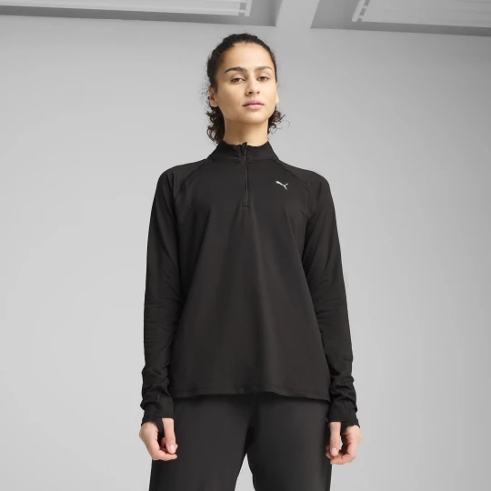 Obrázek produktu PUMA RUN VELOCITY CLOUDSPUN Quarter-Zip Top Women, Clothing, Black