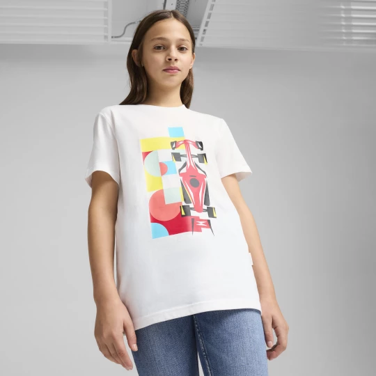 Obrázek produktu PUMA Scuderia Ferrari HP Race Graphic Tee Youth, Clothing, White