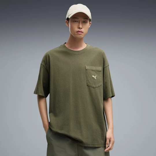 Obrázek produktu PUMA Select Essentials Wash Tee Oversized Men, Clothing, Moss Veil