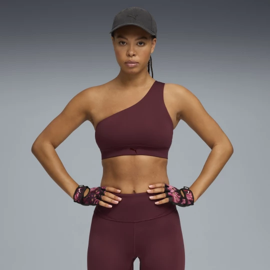 Obrázek produktu PUMA SHAPE Asymmetrical Bra Women, Clothing, Ruby Shimmer