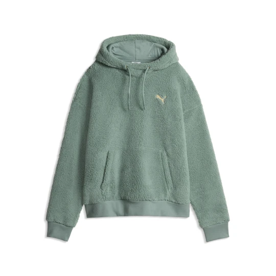 Obrázek produktu PUMA Sherpa Relaxed Sweatshirt Women, Clothing, Green Moon