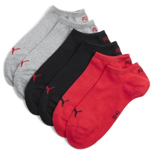 Obrázek produktu PUMA Sneaker Socks Unisex (3-pack), Clothing, Black/Red