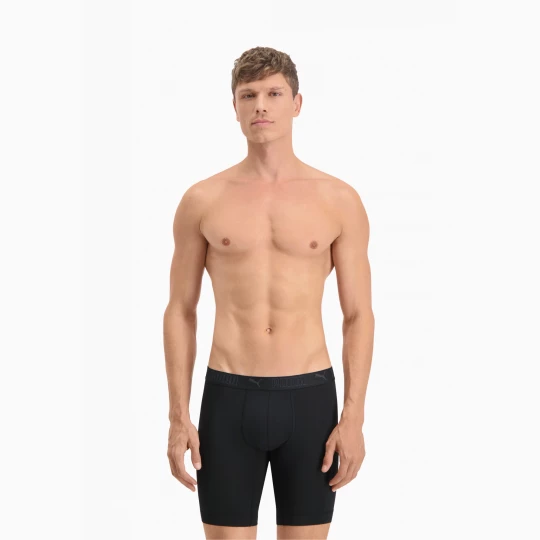 Obrázek produktu PUMA Sport Microfiber Long Boxers (2-Pack) Men, Clothing, Black