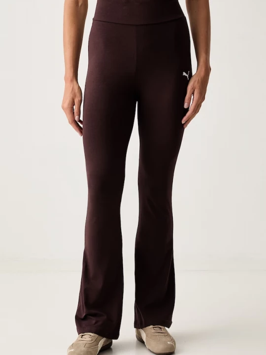 Obrázek produktu Puma sportovní legíny dámské bavlněné s elastanem Flared Leggings hnědá