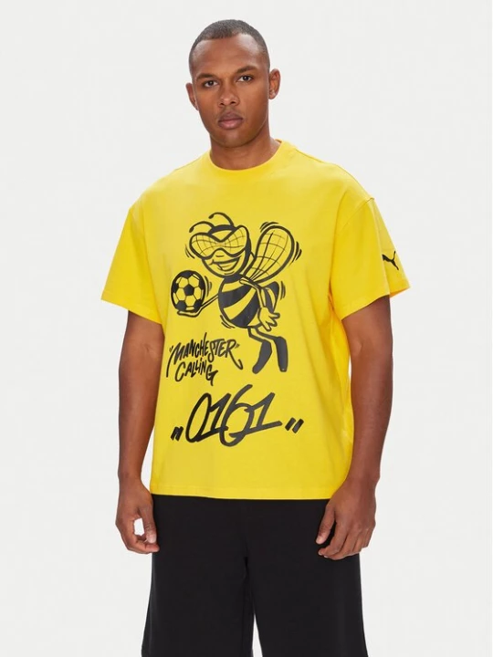 Obrázek produktu Puma T-Shirt CWC Hoops x Man City 631696 Žlutá Regular Fit