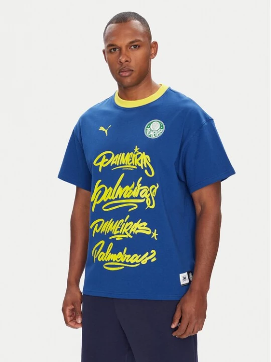 Obrázek produktu Puma T-Shirt CWC Hoops x Palmeiras 631704 Modrá Regular Fit