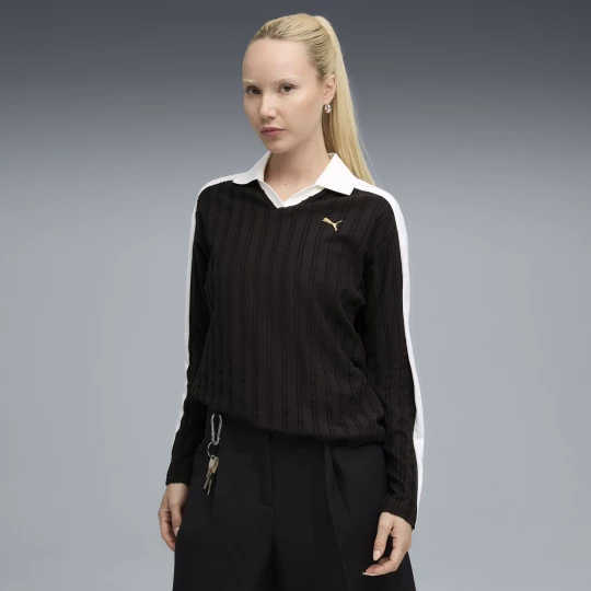 Obrázek produktu PUMA T7 Relaxed Long Sleeve Polo Women, Clothing, Black