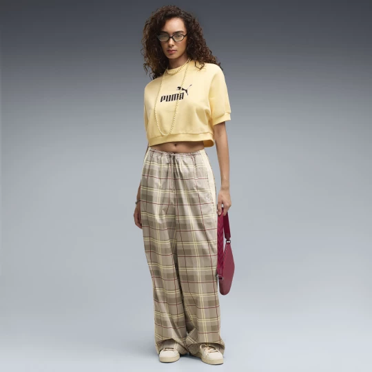 Obrázek produktu PUMA T7 Relaxed Tartan Pants Women, Clothing, Mouse Gray