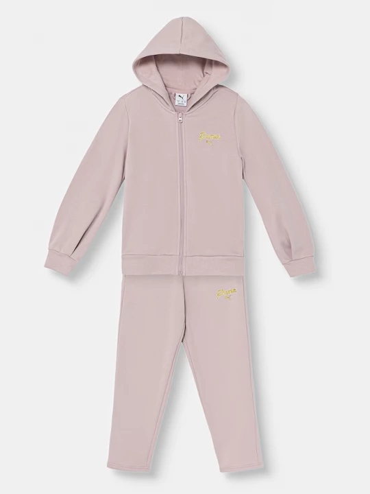 Obrázek produktu Puma tepláková souprava dětská s bavlnou ESS SCRIPT Sweat Suit růžová