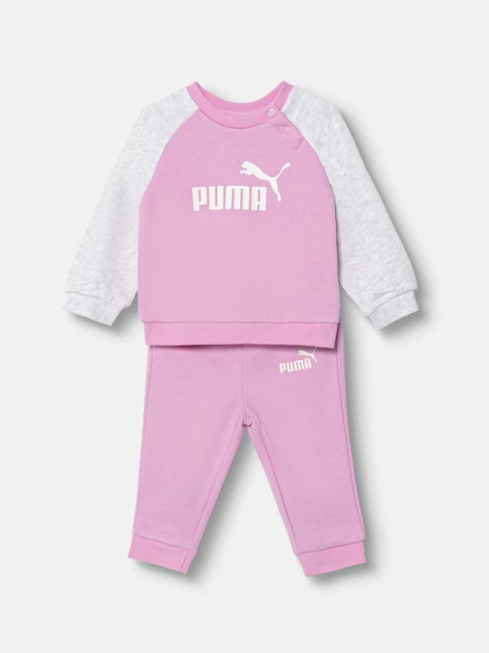 Obrázek produktu Puma tepláková souprava dětská s bavlnou MINICATS ESS Raglan Crew Se růžová