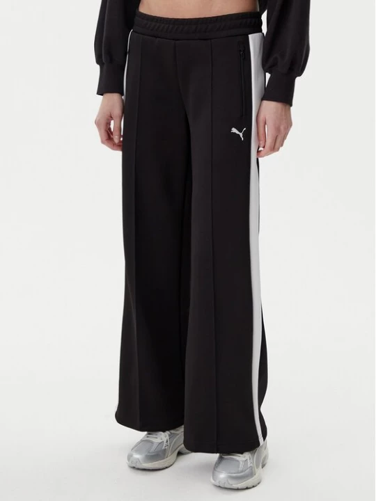Obrázek produktu Puma Teplákové kalhoty T7 629803 Černá Wide Leg
