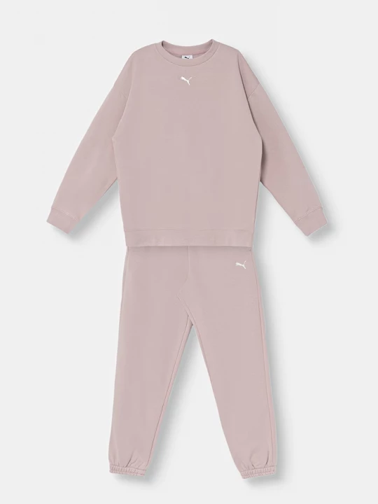 Obrázek produktu Puma teplákový set dětský s bavlnou Loungewear Sweat Suit růžová