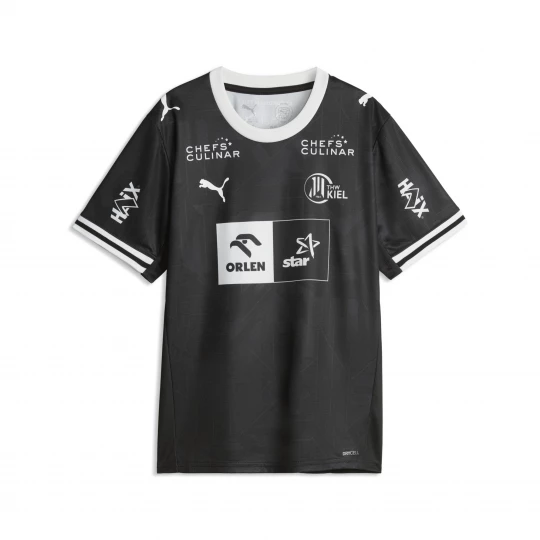 Obrázek produktu PUMA THW Kiel Away Jersey Youth, Kids, Black / Flat Dark Gray šedá
