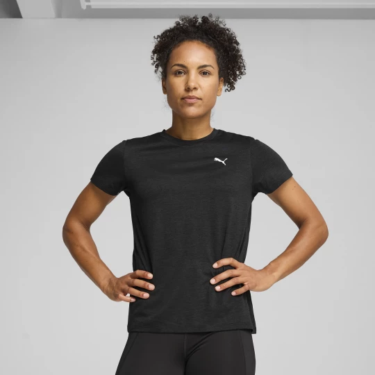 Obrázek produktu PUMA Train All Day Essentials Heather Tee Women, Clothing, Black Heather