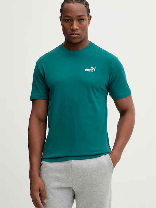 Obrázek produktu Puma tričko pánské bavlněné Essential Logo tyrkysová