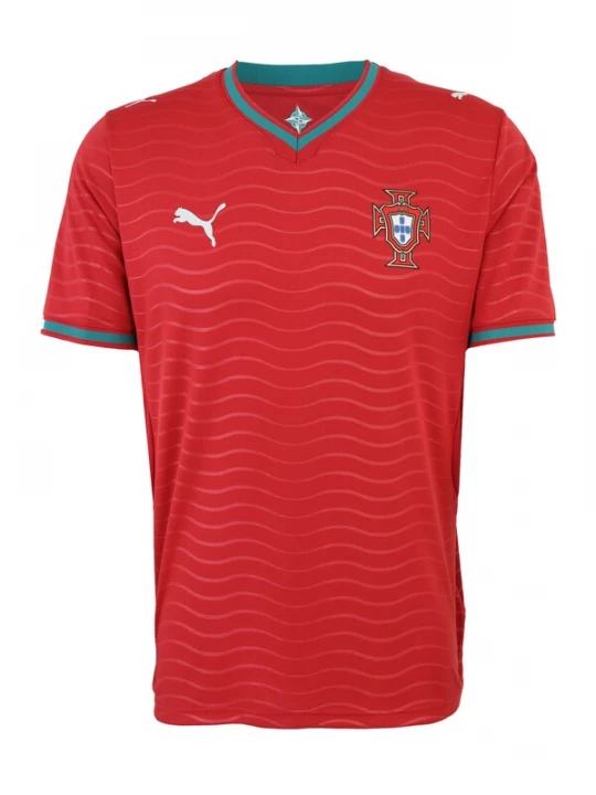 Obrázek produktu PUMA Trikot 'Portugal 2026' smaragdová / ohnivá červená / světle červená / bílá