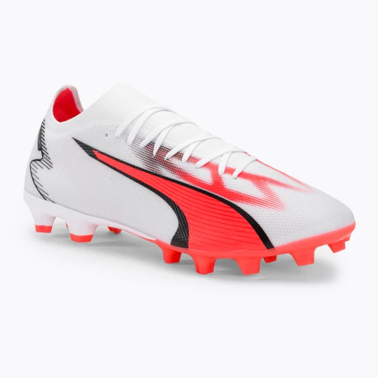 Obrázek produktu PUMA Ultra Match FG / AG pánské kopačky puma white / puma black / fire orchid Bílá