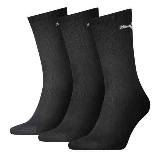 Obrázek produktu PUMA Unisex Sport Crew Lightweight Socks 3 Pack, Clothing, Black