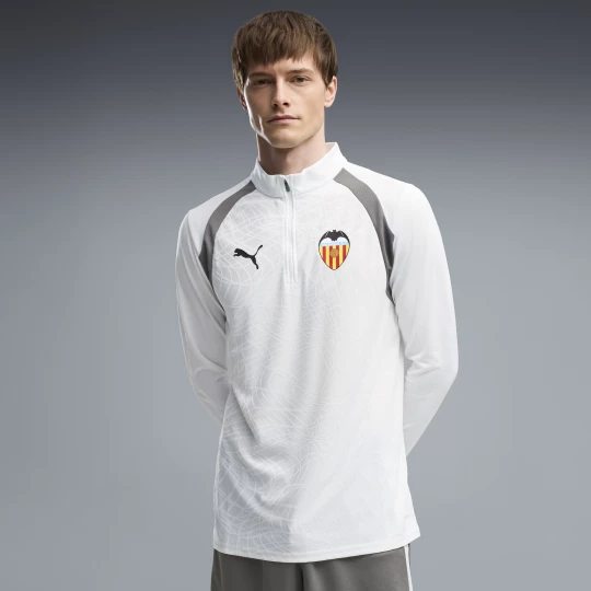 Obrázek produktu PUMA Valencia CF Quarter-Zip Training Top Men, Men, White/Flat Medium Gray šedá