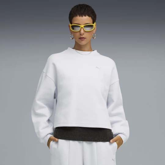 Obrázek produktu PUMA Wardrobe Essentials Oversized Crew Women, Women, Silver Mist
