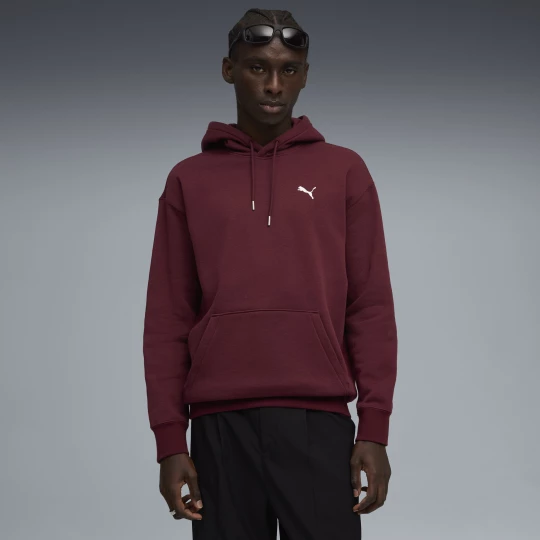Obrázek produktu PUMA Wardrobe Essentials Relaxed Fleece Hoodie Men, Clothing, Ruby Shimmer