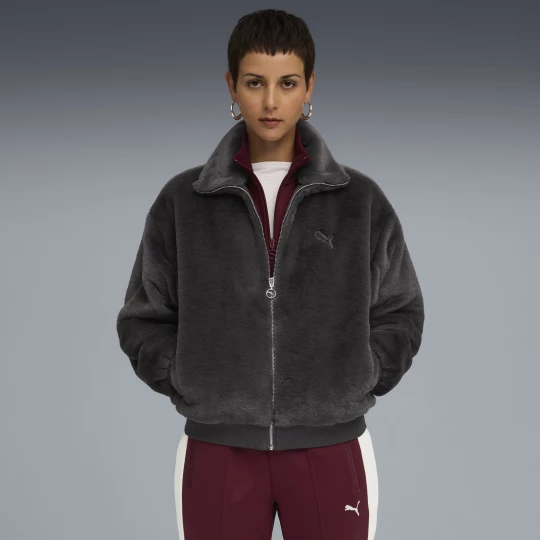 Obrázek produktu PUMA Wardrobe Essentials Soft Fleece Jacket Women, Clothing, Dusky Gray